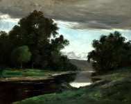 Imitator of Gustave Courbet - Landscape